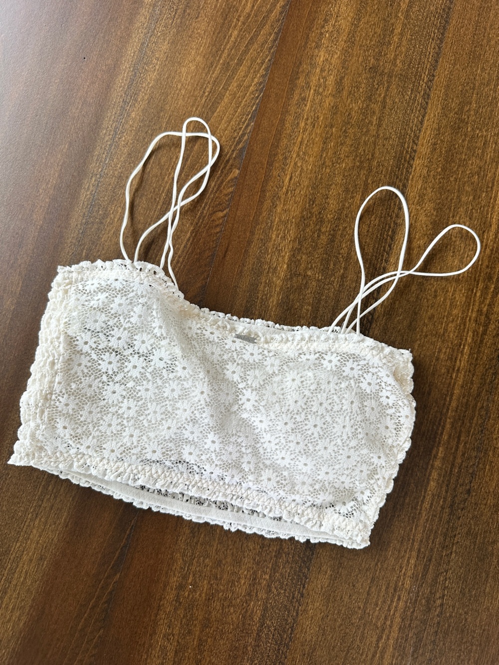 Gilly Hicks Lace Bralette Small Cream Boho Lace Bandeau Bra Top - Picture 3 of 9